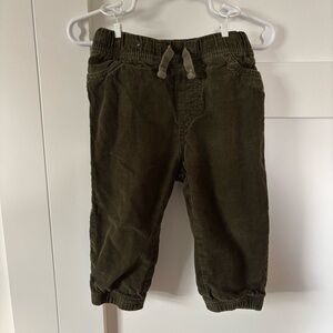 Kids Olive Corduroy Trousers